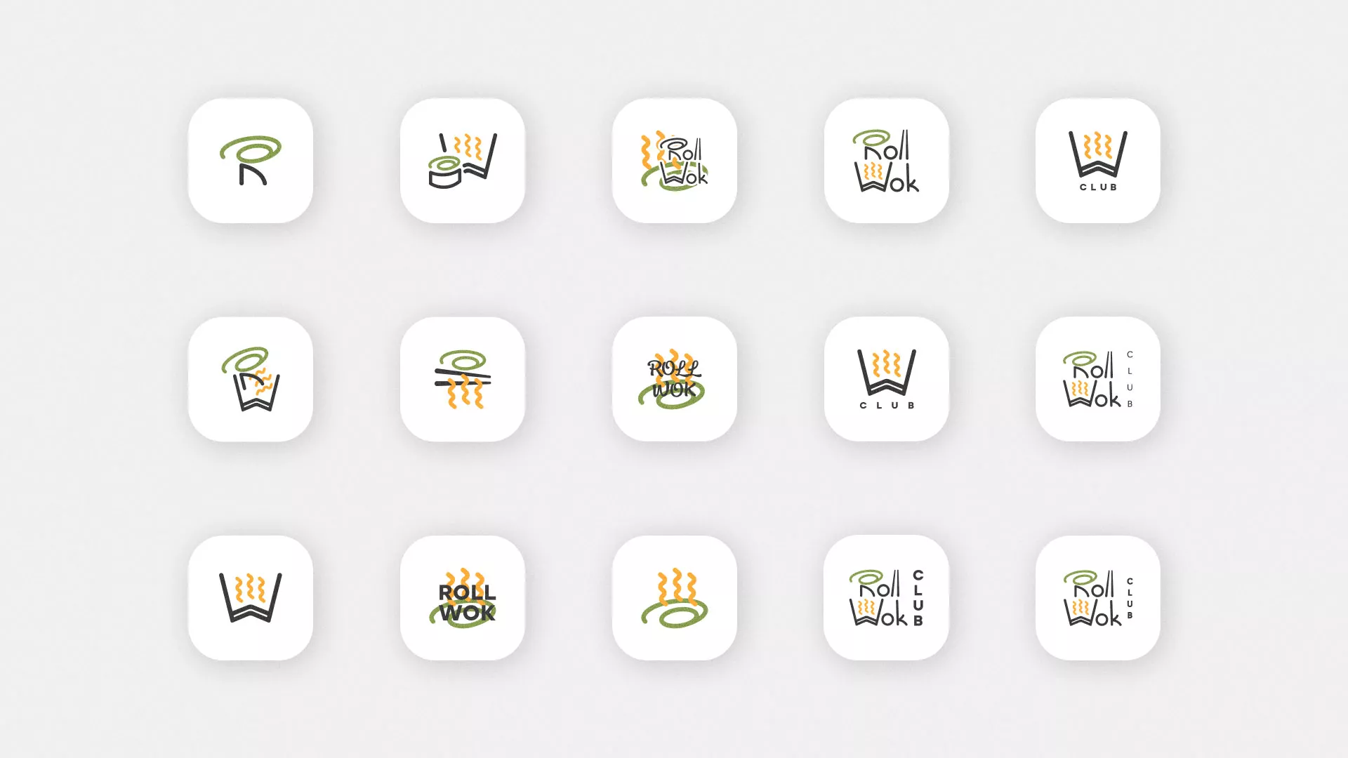 Разработка иконки приложения суши-бара «Roll Wok Club» в Нерюнгри