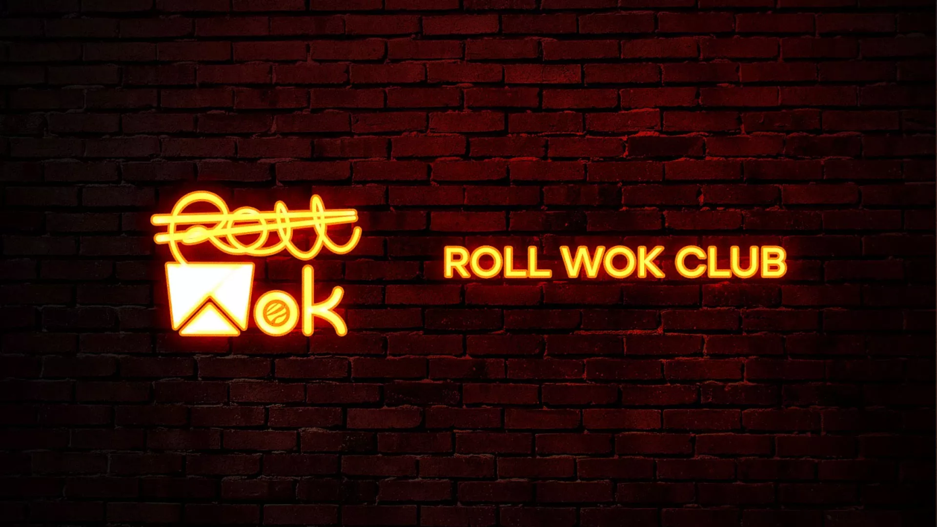 Разработка интерьерной вывески суши-бара «Roll Wok Club» в Нерюнгри